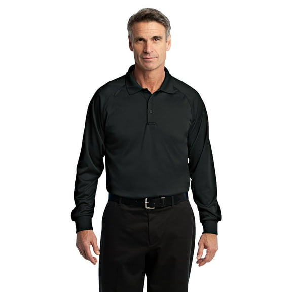 CornerStone Select Long Sleeve Snag Proof Tactical Polo-M (Black)