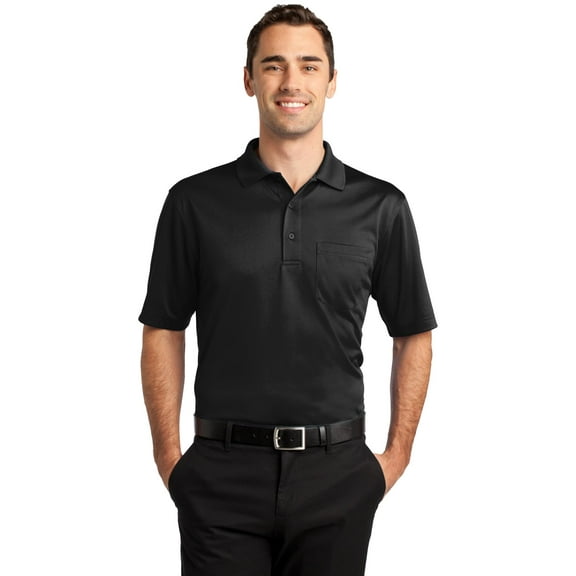 CornerStone Select Snag Proof Pocket Polo-XS (Black)