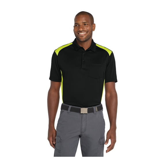 CornerStone Unisex Select Snag-Proof Two Way Colorblock Pocket Polo | Collared Work Shirt for Men & Women, Casual Short Sleeve Top for Golf & Tennis