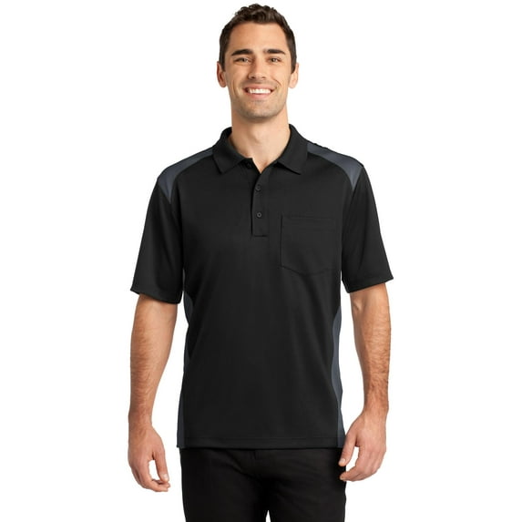 CornerStone Select Snag-Proof Two Way Colorblock Pocket Polo