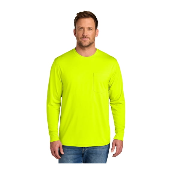CornerStone Unisex Workwear Pro Long Sleeve Pocket Tee | Lightweight & Moisture Wicking Work Shirt for Men & Women, UPF 30+ Sun Protection