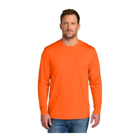 CornerStone Unisex Workwear Pro Long Sleeve Pocket Tee | Lightweight & Moisture Wicking Work Shirt for Men & Women, UPF 30+ Sun Protection