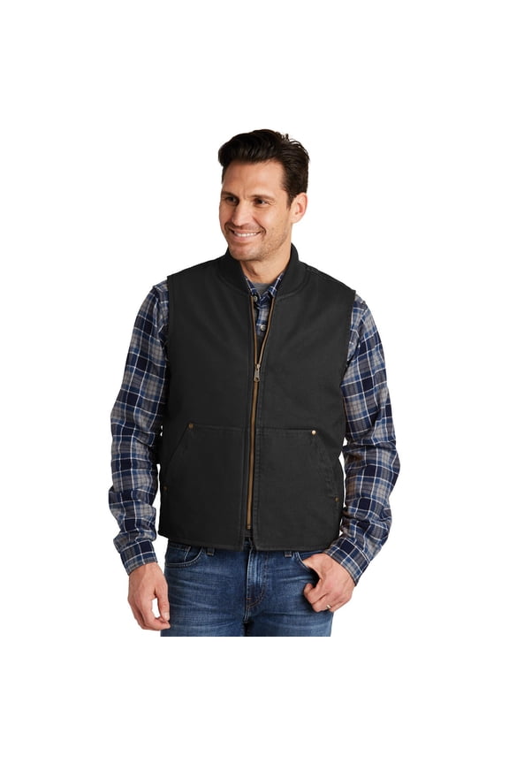 Washed Duck Cloth Vest. CSV40