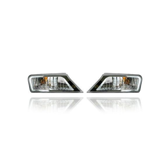 Cornering Light Assembly - Compatible/Replacement for '08-12 Jeep Liberty - Pair, Left Driver + Right Passenger Set - 57010124AA, 57010125AA
