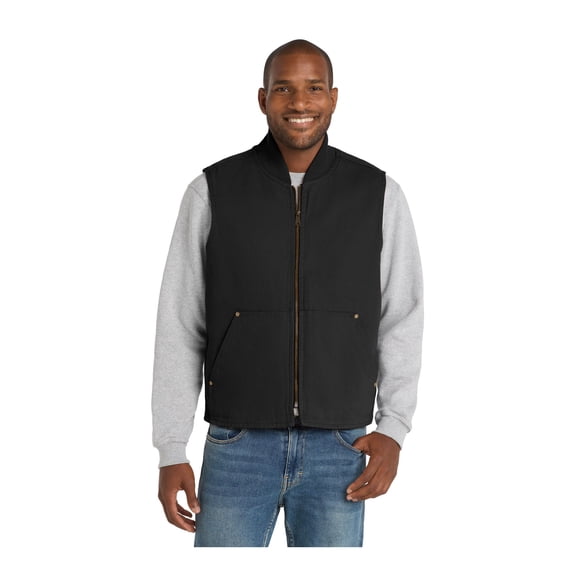 CornerStone Unisex Washed Duck Cloth Vest | Zip Up Insulated Outerwear for Men & Women