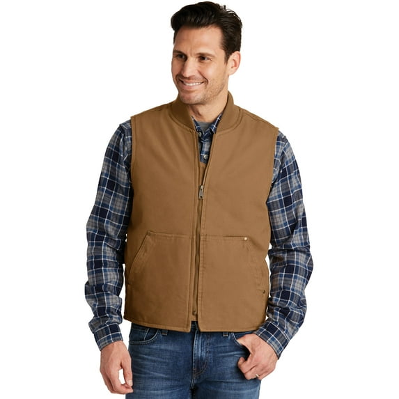 Cornerstone 1189932 Washed Duck Cloth Men Vest, Duck Brown - Small