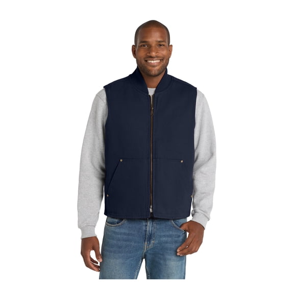 CornerStone Unisex Washed Duck Cloth Vest | Zip Up Insulated Outerwear for Men & Women