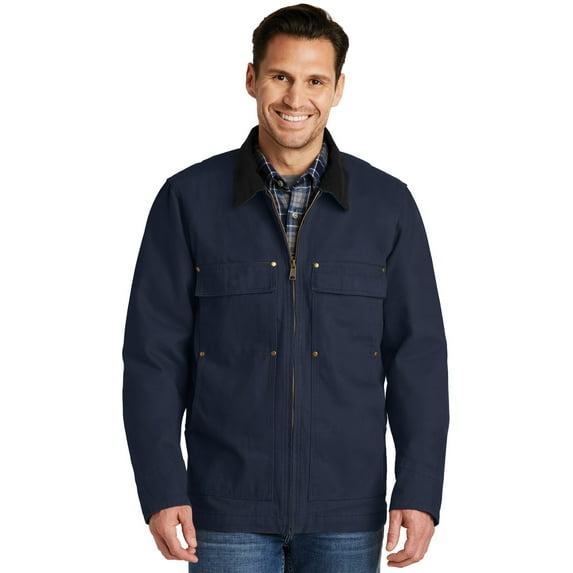 Cornerstone 1190133 Washed Duck Cloth Chore Mens Coat, Navy - Medium