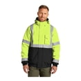 thumbnail image 1 of CornerStone Unisex ANSI 107 Class 3 Economy Waterproof Insulated Bomber Jacket | High Vis Winter Coat for Men & Women, 1 of 5