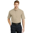 thumbnail image 1 of Cornerstone Adult Male Men Plain Short Sleeves Shirt Stone 4X-Large, 1 of 6