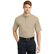 Cornerstone Adult Male Men Plain Short Sleeves Shirt Stone 4X-Large