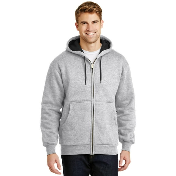 Cornerstone CS620 Heavyweight Full-Zip Hooded Sweatshirt - Athletic Heather - XL