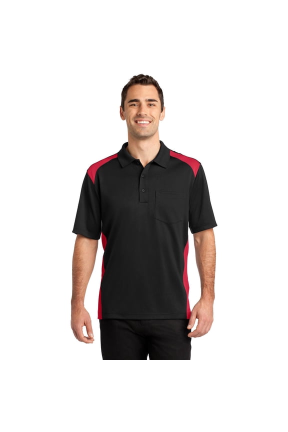 Cs416 Select Snag-Proof Two Way Colorblock Pocket Polo