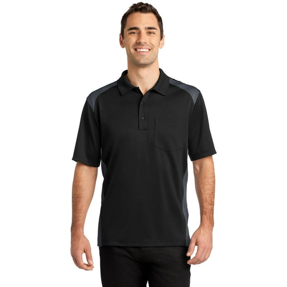 Cornerstone Cs416 Select Snag-Proof Two Way Colorblock Pocket Polo