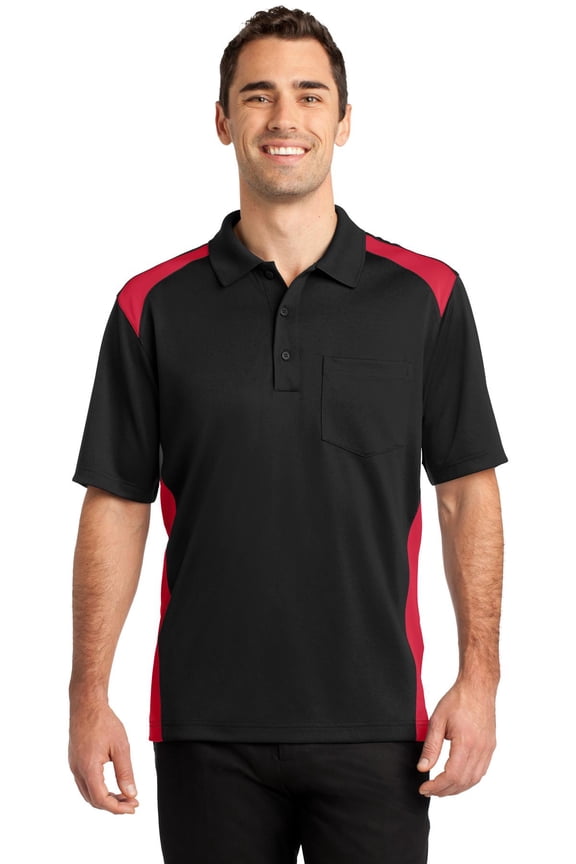 Cs416 Select Snag-Proof Two Way Colorblock Pocket Polo