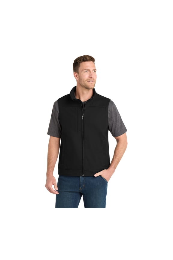 Unisex Duck Bonded Soft Shell Vest | Zip Up Outerwear for Men & Women, Fleece Lined with Water-Resistant Finish & Secure Pocket Storage