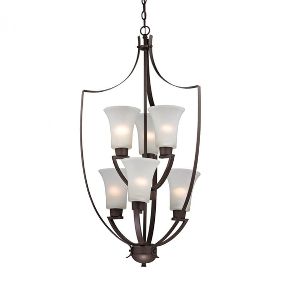 Cornerstone Lighting 7726FY/10 Foyer Collection 6 Light Chandelier, Oil Rubbed Bronze