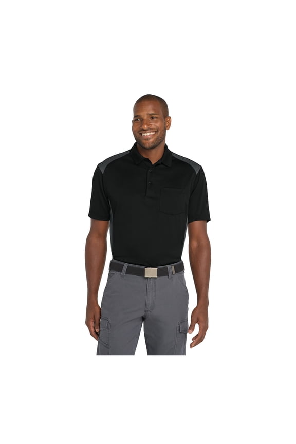 Unisex Select Snag-Proof Two Way Colorblock Pocket Polo | Collared Work Shirt for Men & Women, Casual Short Sleeve Top for Golf & Tennis