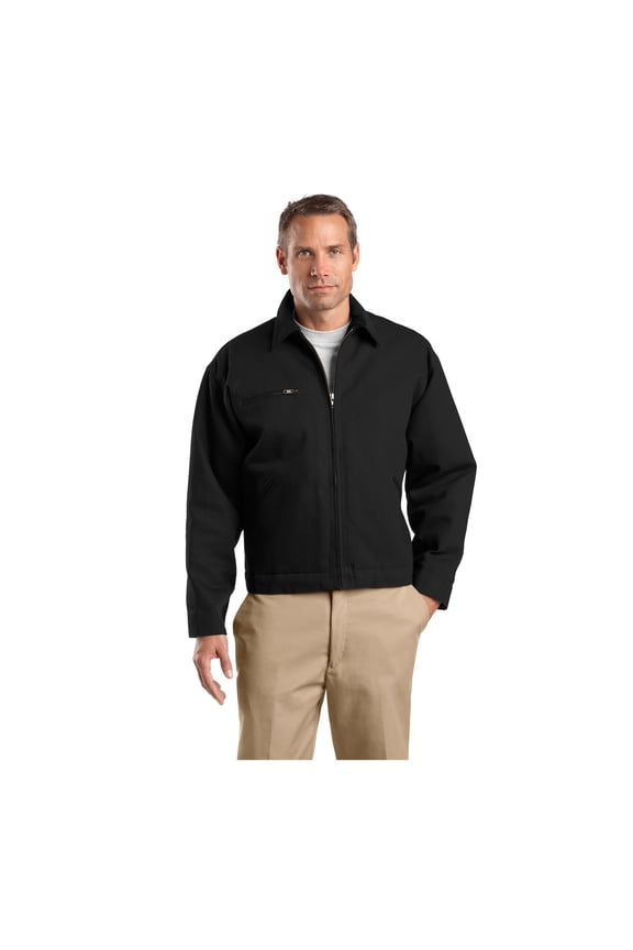 Unisex Tall Duck Cloth Work Jacket | Zip Up Outerwear for Men & Women with Durable Construction & 3 Pockets