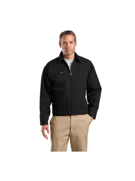 Unisex Tall Duck Cloth Work Jacket | Zip Up Outerwear for Men & Women with Durable Construction & 3 Pockets