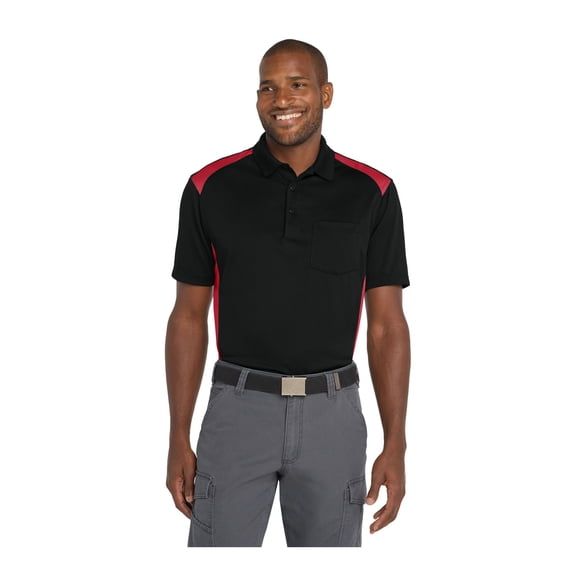 CornerStone Unisex Select Snag-Proof Two Way Colorblock Pocket Polo | Collared Work Shirt for Men & Women, Casual Short Sleeve Top for Golf & Tennis