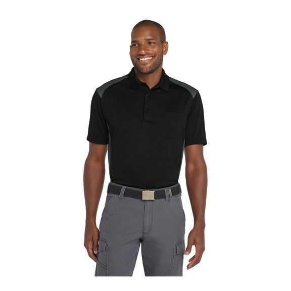 CornerStone Unisex Select Snag-Proof Two Way Colorblock Pocket Polo | Collared Work Shirt for Men & Women, Casual Short Sleeve Top for Golf & Tennis