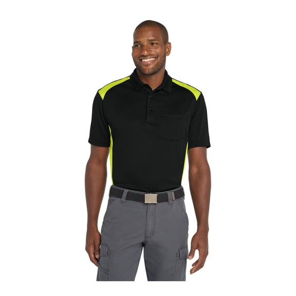 CornerStone Unisex Select Snag-Proof Two Way Colorblock Pocket Polo | Collared Work Shirt for Men & Women, Casual Short Sleeve Top for Golf & Tennis