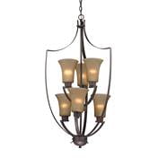 Cornerstone - Six Light Chandelier  Oil Rubbed Bronze Finish with Light Amber
