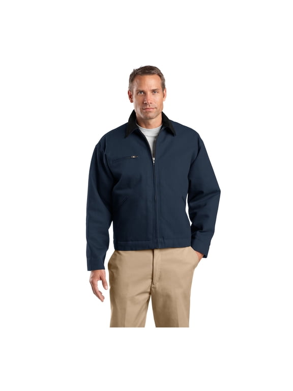 Unisex Tall Duck Cloth Work Jacket | Zip Up Outerwear for Men & Women with Durable Construction & 3 Pockets