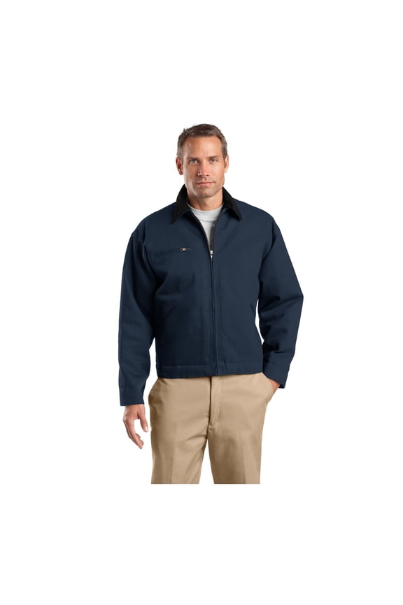 Unisex Tall Duck Cloth Work Jacket | Zip Up Outerwear for Men & Women with Durable Construction & 3 Pockets