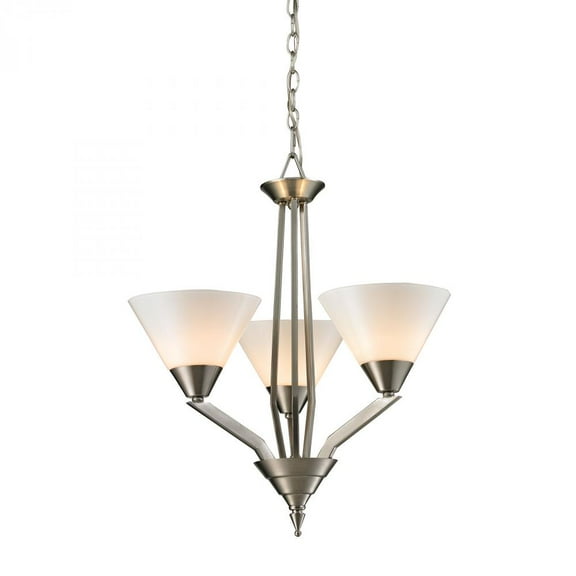 Cornerstone Tribecca 3 Light Chandelier in Brushed Nickel