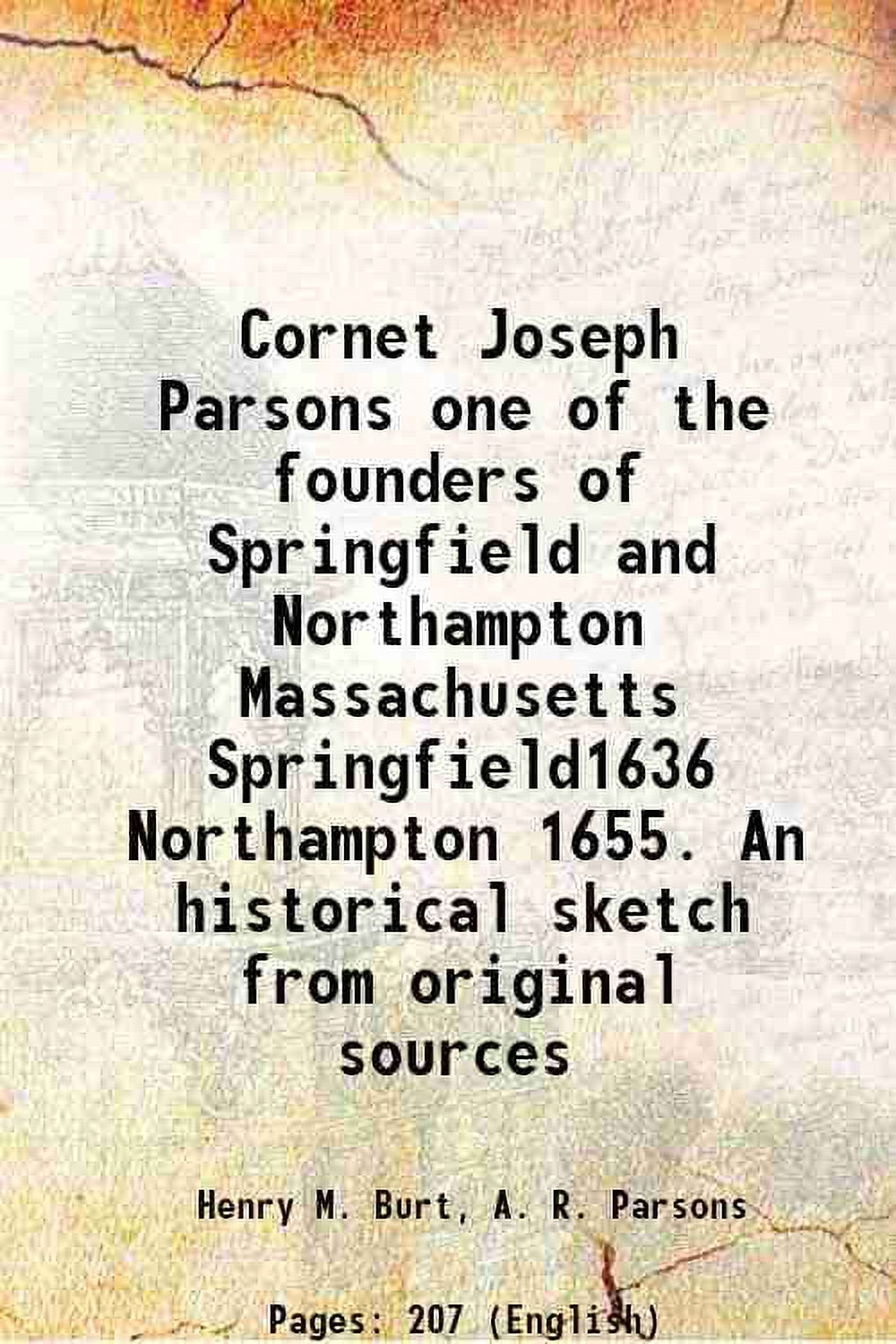 Joseph Parsons one of the founders of Springfield and