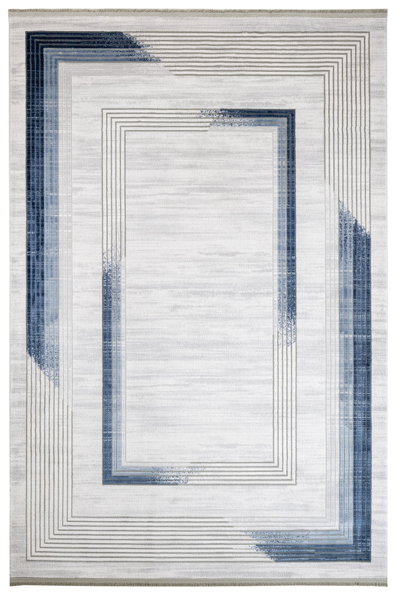Cornflower Blue Geometric Acrylic Area Rugs for Living Room Jacquard ...