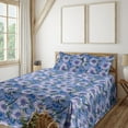thumbnail image 1 of Ambesonne Cornflower Fitted & Flat Sheet with Sham 3 Pcs Set, Modern Scene Blooms Art, Twin, Lavender Blue Pale Mauve, 1 of 5