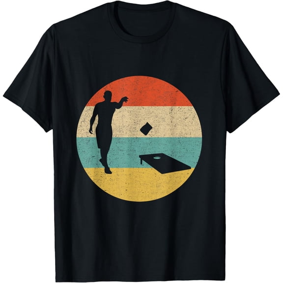 Cornhole Bean Bag Player Toss Game Retro Cornhole Player T-Shirt