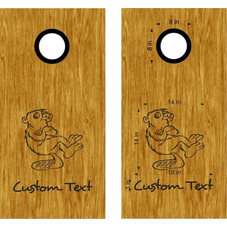 Cornhole Board Decals Beaver Set Boards Bean Bag Toss Sticker