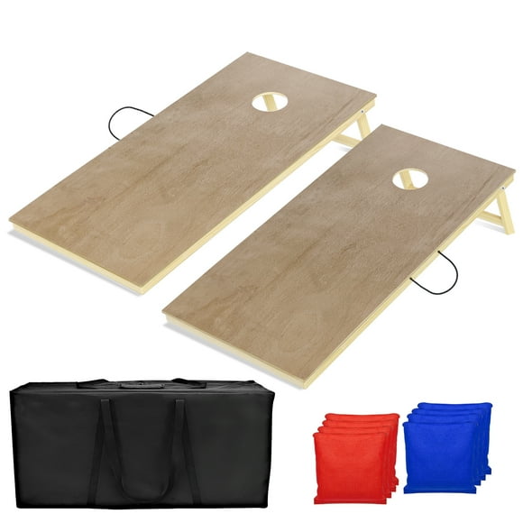 Cornhole Board Set, 4 ft x 2 ft Regulation Size Corn Hole Game Set for Adults with Set of 8 Corn Hole Toss Bags and Carrying Case