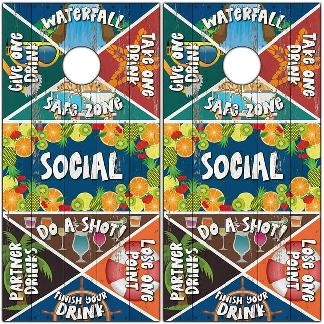 Cornhole Board Wraps and Decals Cornhole Wraps for Boards Set of 2 Corn