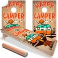 thumbnail image 1 of Cornhole Board Wraps and Decals for Boards Set of 2 Skins Professional Vinyl Covers Sticker Happy Camper Wooden Plank Style Cornhole Wraps Stickers Cornhole Skins Cornhole Wraps for Boards, 1 of 5