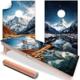 thumbnail image 1 of Cornhole Board Wraps and Decals for Boards Set of 2 Skins Professional Vinyl Covers Sticker Mountain Reflections Painting Art Cornhole Wraps Stickers Cornhole Skins Cornhole Wraps for Boards, 1 of 6