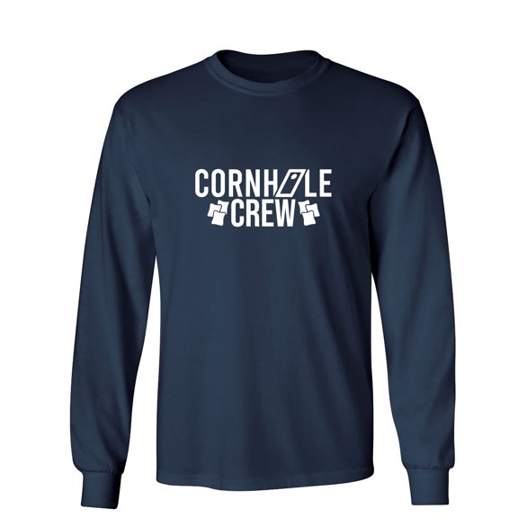 Cornhole Crew Sarcastic Humor Novelty Men's Long Sleeve Shirts