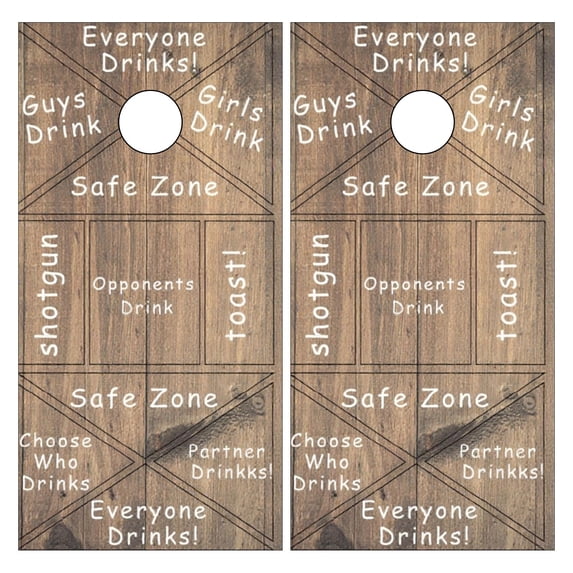 Cornhole Game Stickers For Boards Funny Cornhole Board Decals 24x48Inch Cornhole Board Wraps Weatherproof Vinyl Decal Easy Bubble Free Bean Toss Party Games Rustic Party Rules Board