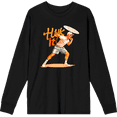 thumbnail image 1 of Cornhole Huck It! Adult Black Crew Neck Long Sleeve Tee-XL, 1 of 6