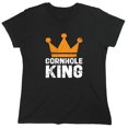 thumbnail image 1 of Cornhole King Sarcastic Humor Novelty Funny Women's Casual Tees, 1 of 3