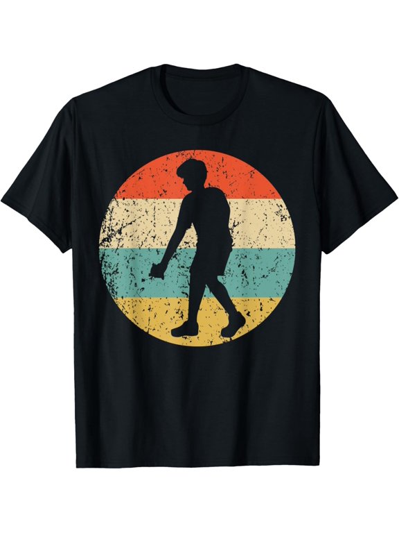Cornhole Player Silhouette Retro Cornhole Tournament T-Shirt men and women can wear, black, white, gifts