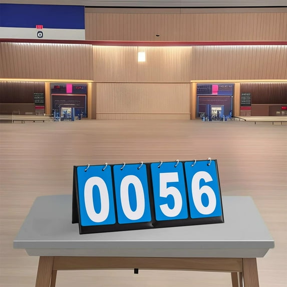 Cornhole Scoreboard, Portable Scoreboard Score Keeper 4 Digital Table Top Scoreboard Flipper,PU Leather Scoreboards for Tennis Volleyball Cornhole Sports Games