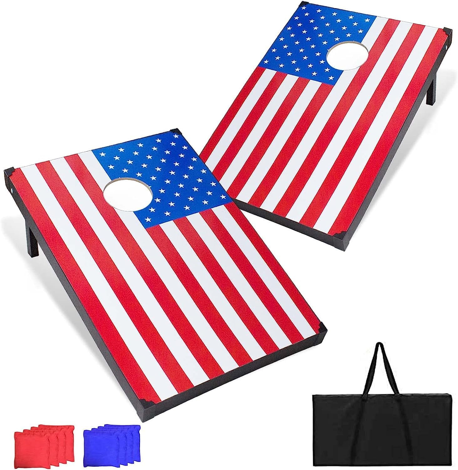 Cornhole Set, MDF Wood Cornhole Boards Games Set, 3x2 Corn Holes