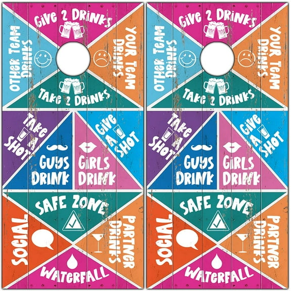 Lone Star Art Cornhole Wraps for Boards Vinyl Decals Drinking Game, 2 Piece