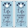 thumbnail image 1 of Cornhole Wraps for Boards Vinyl Decals (Set of 2) Life Is Better At The Lake - Corn Hole Bean Bag Toss Wrap Stickers Skins (Boards Not Included), 1 of 6