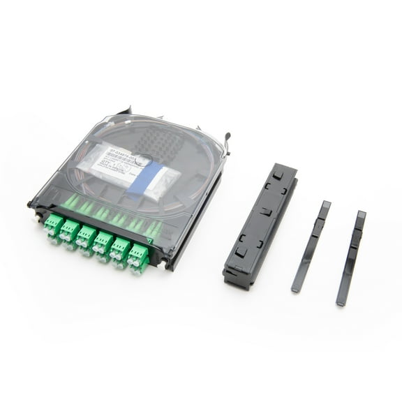 Corning CCH-CS24-B3-P00RE Splice Cassette, 24 Fiber, LC Duplex Singlemode (OS2), Single-Fiber (250 um), APC Polish